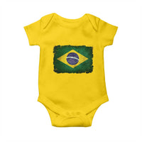 Brazilian Pride Latin America Vintage Brazil Flag Baby Onesie - Wonder Print Shop