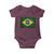 Brazilian Pride Latin America Vintage Brazil Flag Baby Onesie - Wonder Print Shop