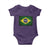 Brazilian Pride Latin America Vintage Brazil Flag Baby Onesie - Wonder Print Shop