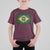 Brazilian Pride Latin America Vintage Brazil Flag T Shirt For Kid - Wonder Print Shop