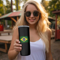 Brazilian Pride Latin America Vintage Brazil Flag Skinny Tumbler - Wonder Print Shop