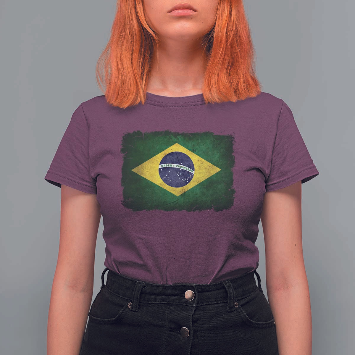 Brazilian Pride Latin America Vintage Brazil Flag T Shirt For Women - Wonder Print Shop
