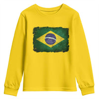 Brazilian Pride Latin America Vintage Brazil Flag Youth Sweatshirt - Wonder Print Shop