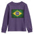 Brazilian Pride Latin America Vintage Brazil Flag Youth Sweatshirt - Wonder Print Shop