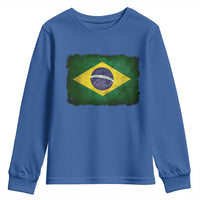 Brazilian Pride Latin America Vintage Brazil Flag Youth Sweatshirt - Wonder Print Shop