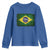 Brazilian Pride Latin America Vintage Brazil Flag Youth Sweatshirt - Wonder Print Shop