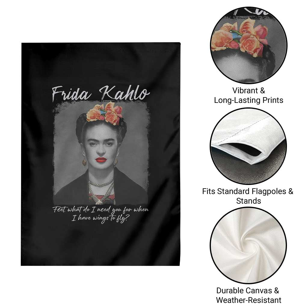 Frida Kahlo Garden Flag Feet What Do I Need You For When I Have Wings To Fly - Wonder Print Shop