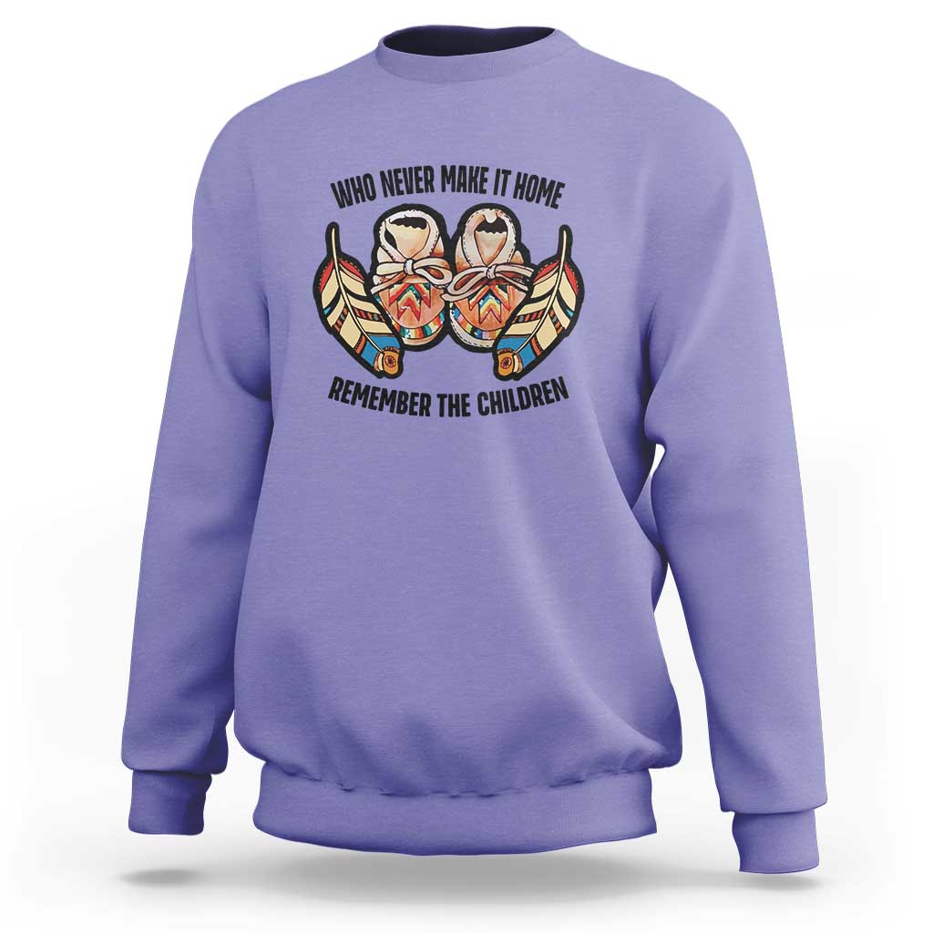 Native American Sweatshirt Remember The Children Who Never Make It Home Shoes Papoose - Wonder Print Shop