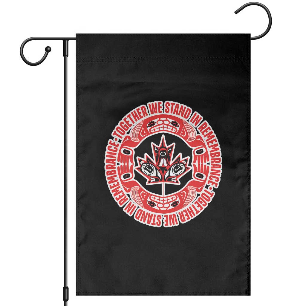 Indigenous Children Garden Flag Together We Stand In Remembrance Unity Day Papoose Maple Leaf Native American - Wonder Print Shop