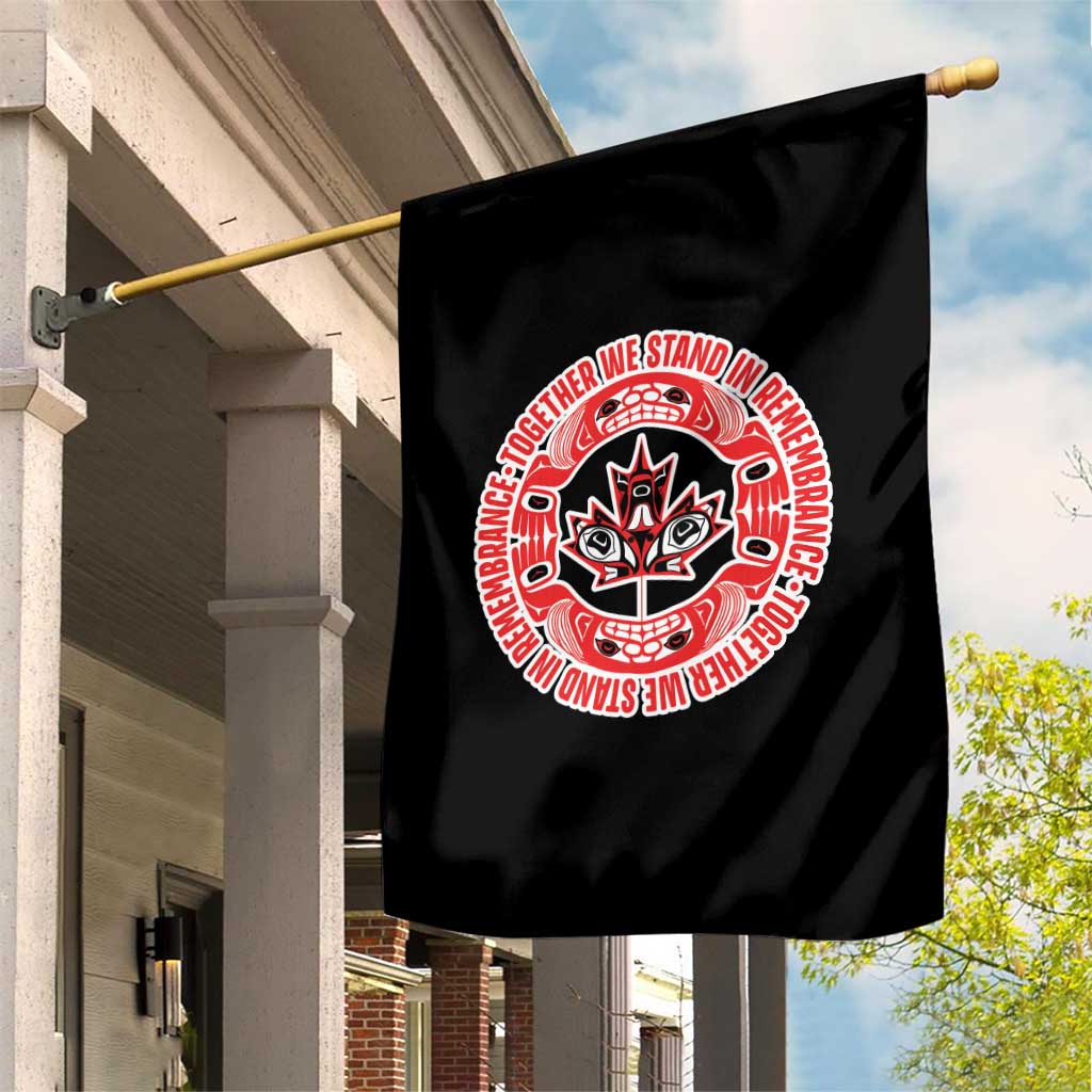 Indigenous Children Garden Flag Together We Stand In Remembrance Unity Day Papoose Maple Leaf Native American - Wonder Print Shop