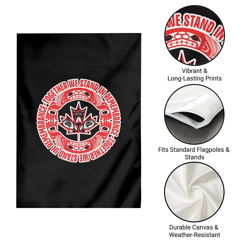 Indigenous Children Garden Flag Together We Stand In Remembrance Unity Day Papoose Maple Leaf Native American - Wonder Print Shop