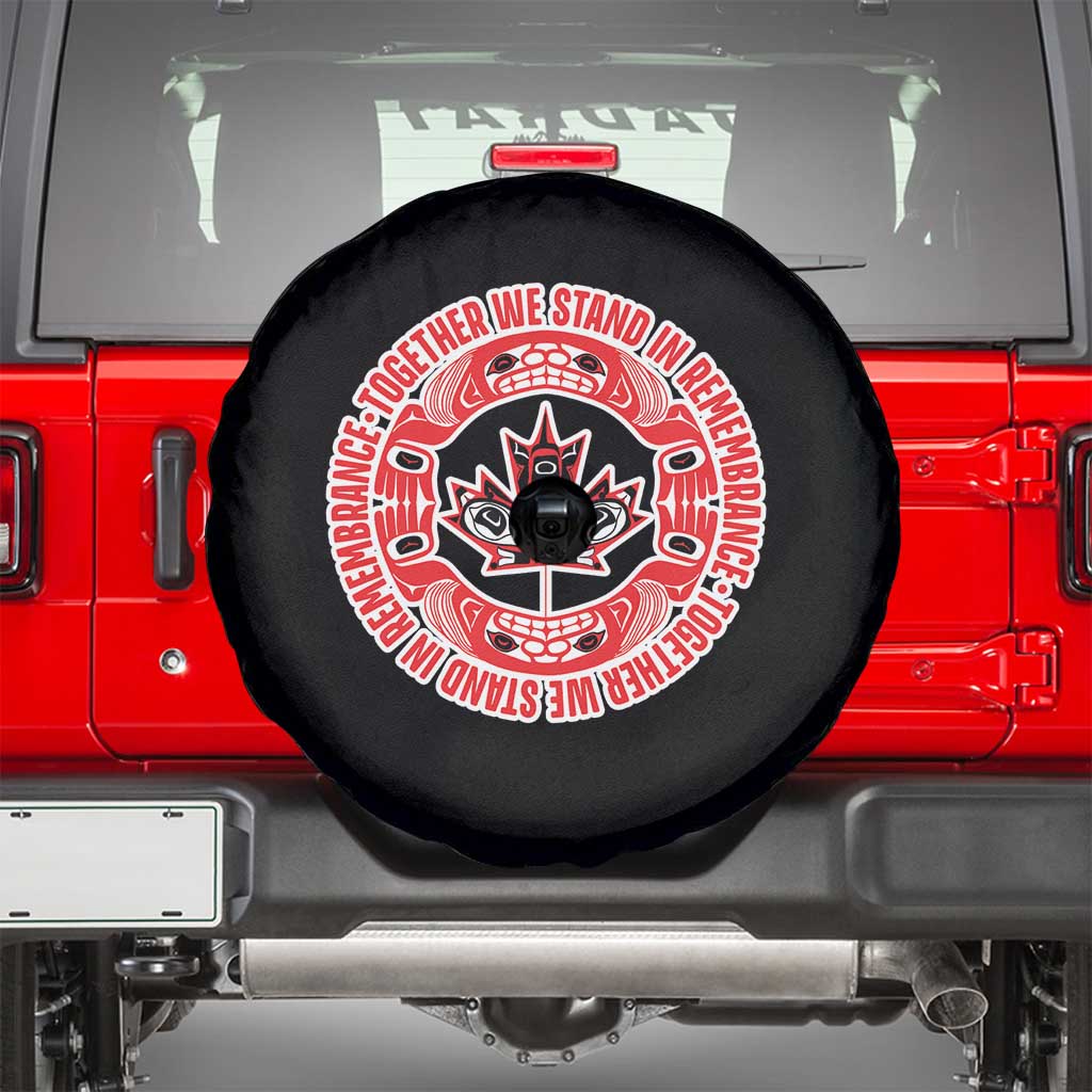 Indigenous Children Spare Tire Cover Together We Stand In Remembrance Unity Day Papoose Maple Leaf Native American - Wonder Print Shop