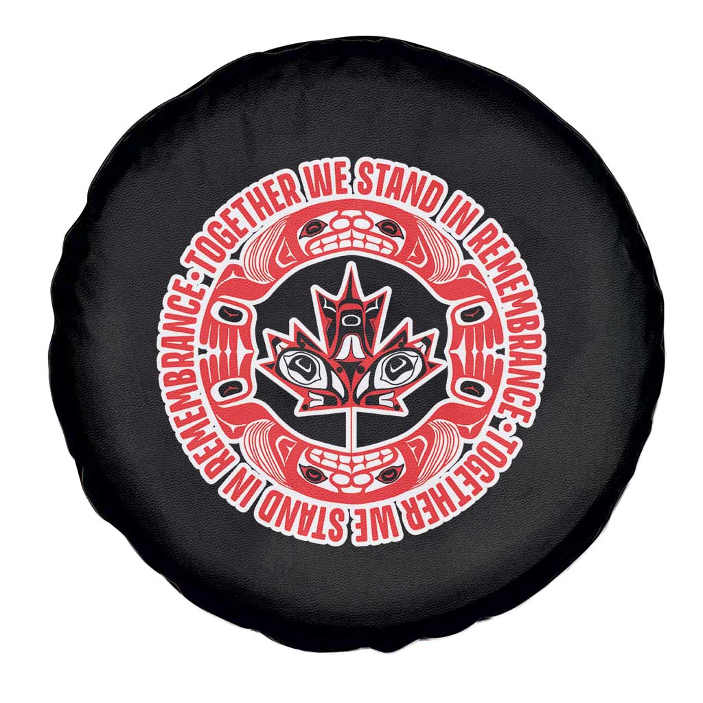 Indigenous Children Spare Tire Cover Together We Stand In Remembrance Unity Day Papoose Maple Leaf Native American - Wonder Print Shop