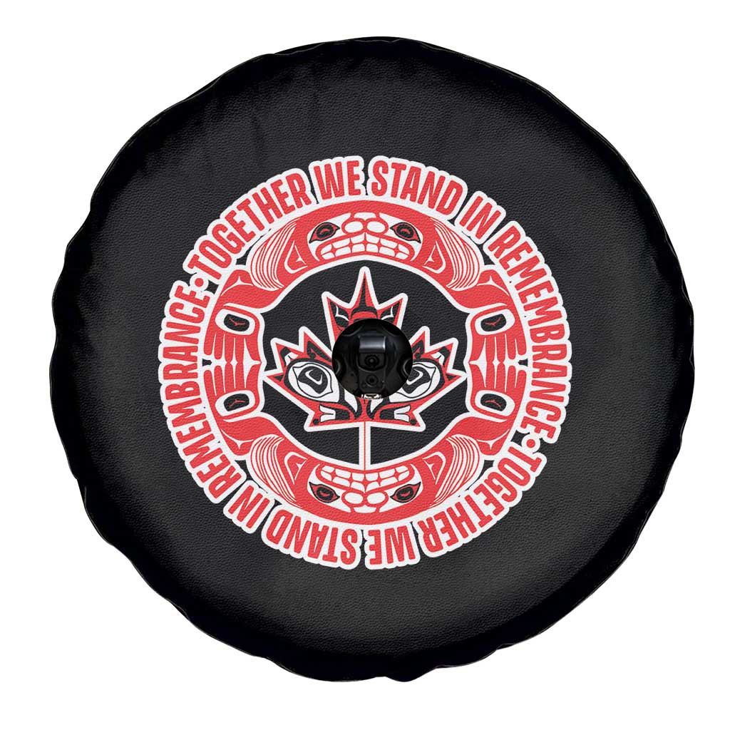 Indigenous Children Spare Tire Cover Together We Stand In Remembrance Unity Day Papoose Maple Leaf Native American - Wonder Print Shop