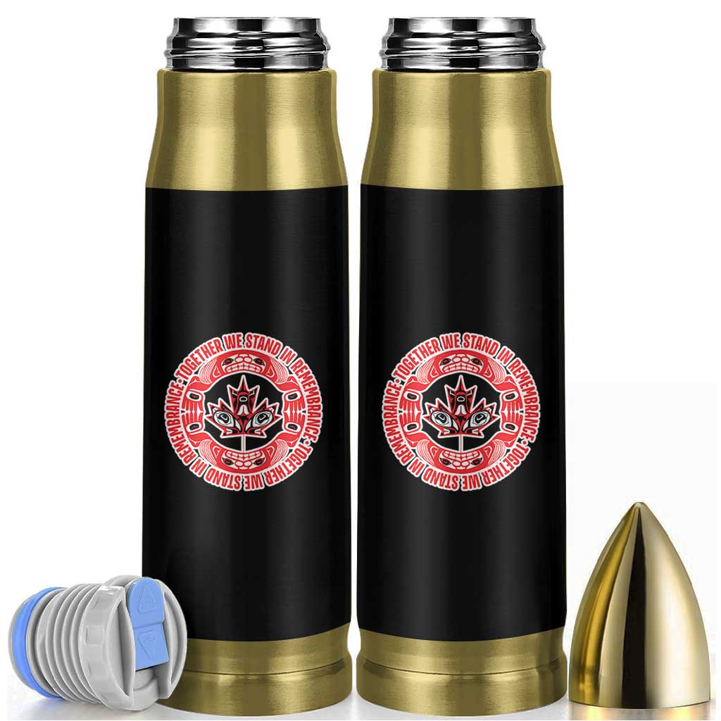 Indigenous Children Bullet Tumbler Together We Stand In Remembrance Unity Day Papoose Maple Leaf Native American - Wonder Print Shop