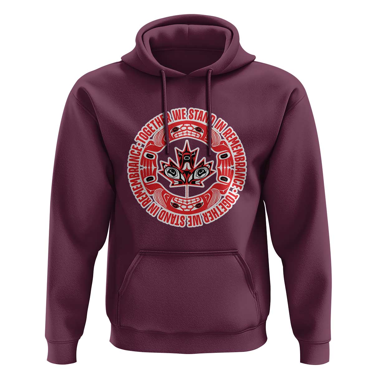 Indigenous Children Hoodie Together We Stand In Remembrance Unity Day Papoose Maple Leaf Native American
