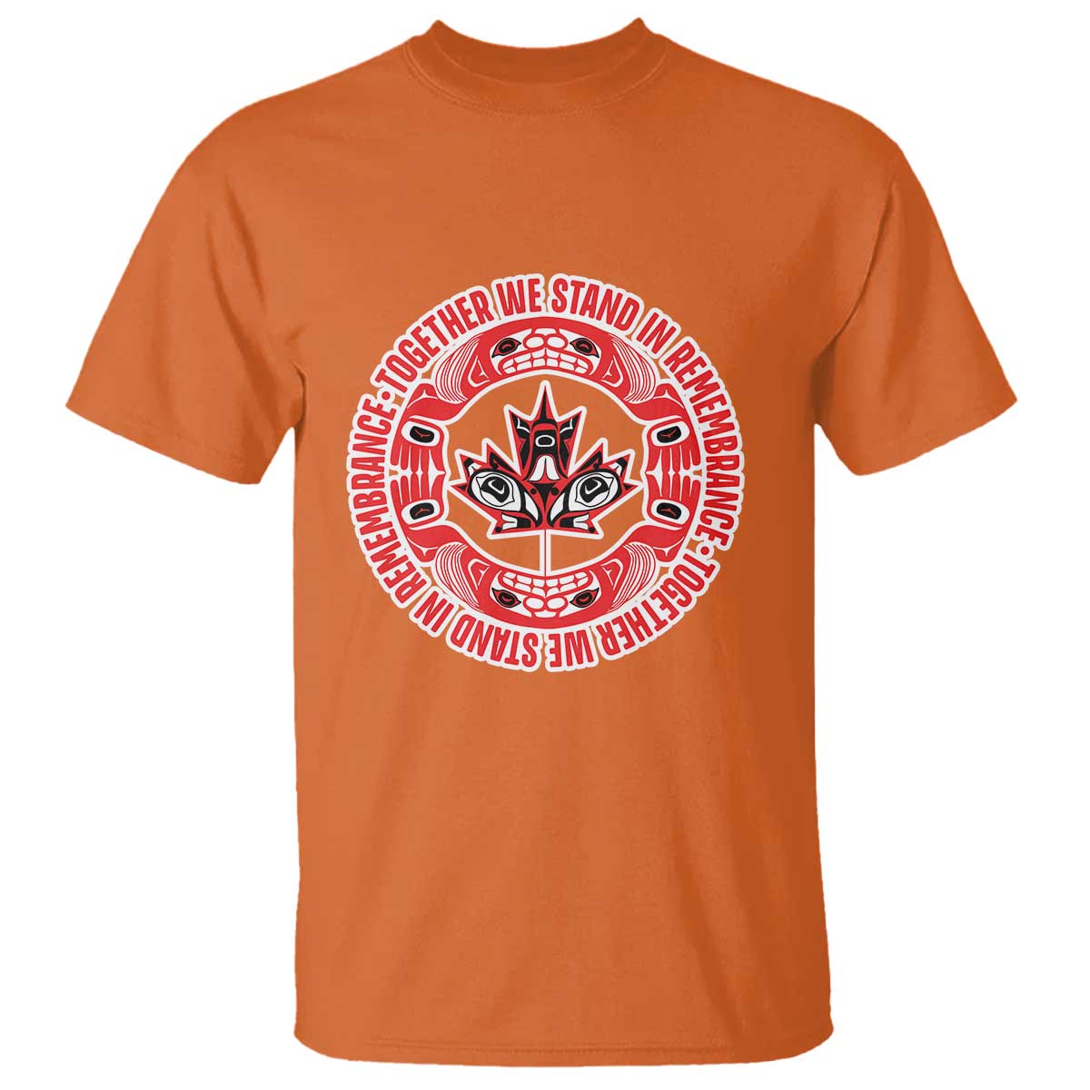 Indigenous Children T Shirt Together We Stand In Remembrance Unity Day Papoose Maple Leaf Native American - Wonder Print Shop