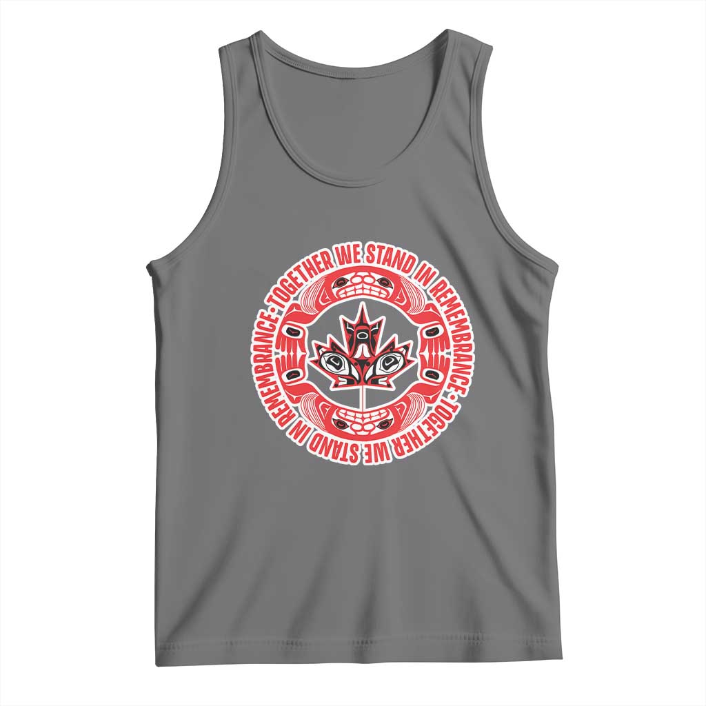 Indigenous Children Tank Top Together We Stand In Remembrance Unity Day Papoose Maple Leaf Native American - Wonder Print Shop
