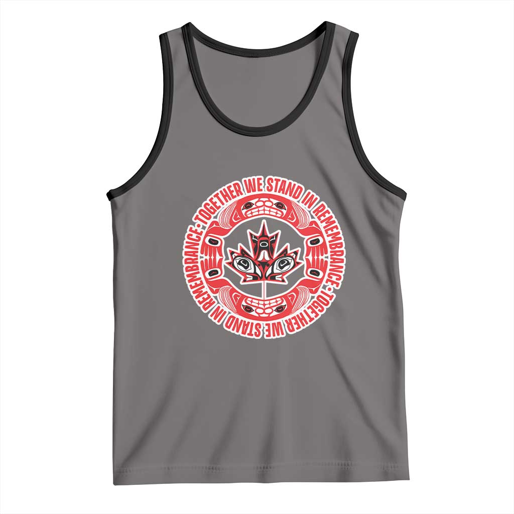 Indigenous Children Tank Top Together We Stand In Remembrance Unity Day Papoose Maple Leaf Native American - Wonder Print Shop