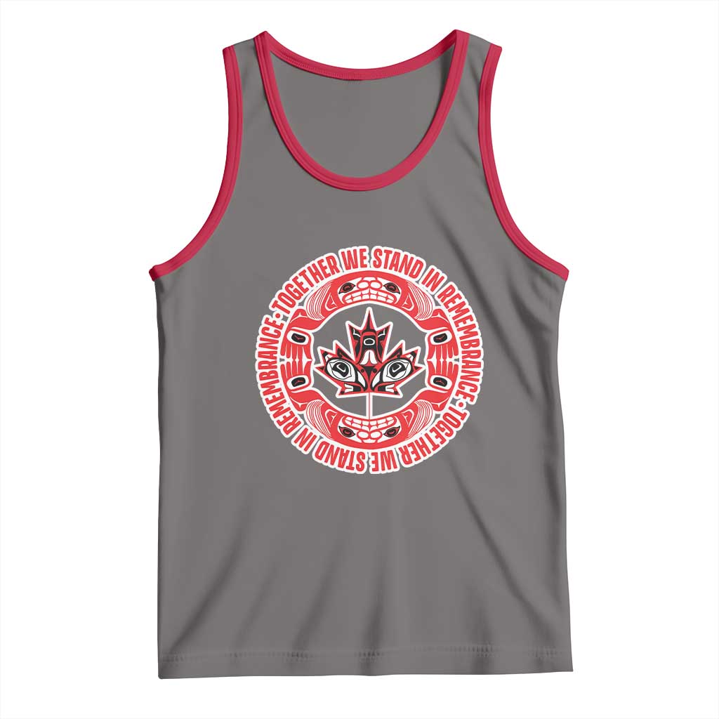 Indigenous Children Tank Top Together We Stand In Remembrance Unity Day Papoose Maple Leaf Native American - Wonder Print Shop