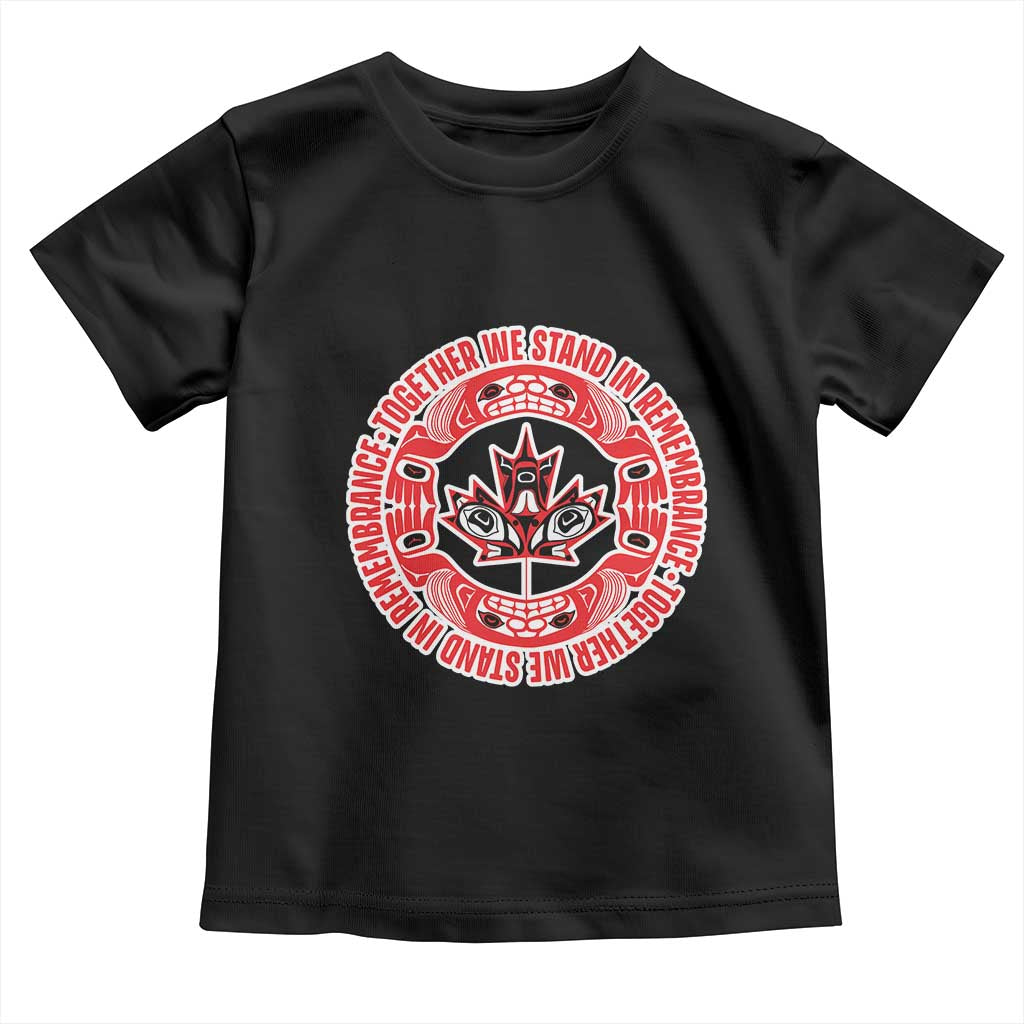 Indigenous Children Toddler T Shirt Together We Stand In Remembrance Unity Day Papoose Maple Leaf Native American - Wonder Print Shop
