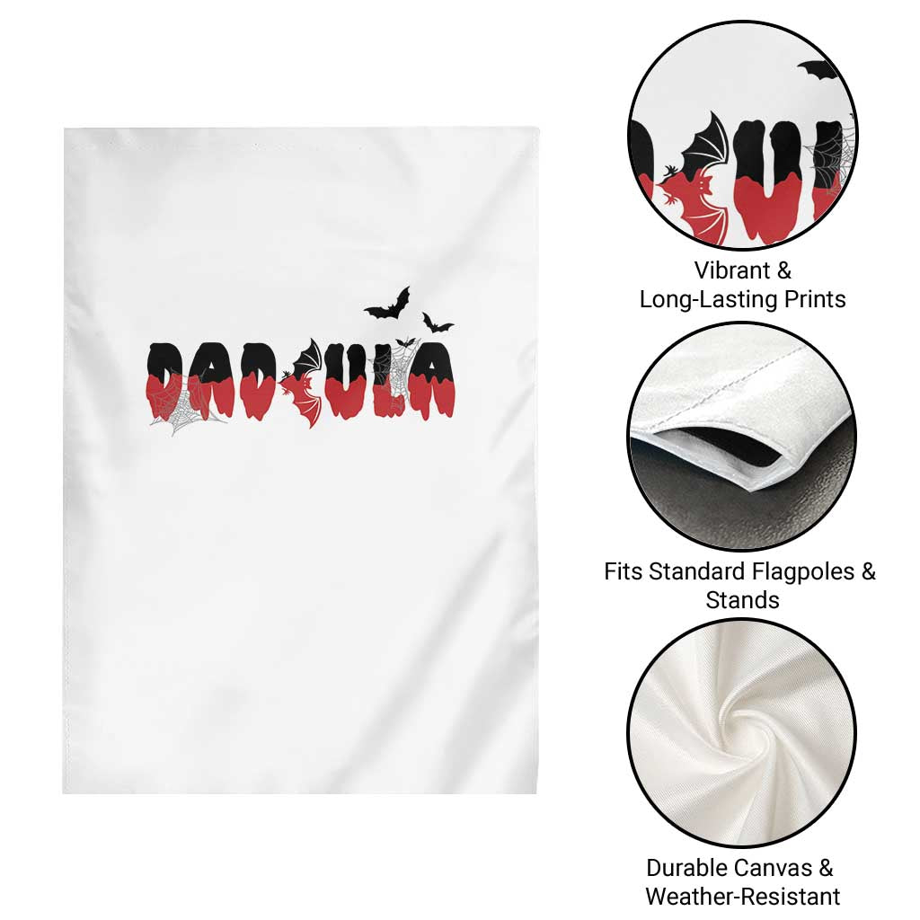 Halloween Couple Matching Garden Flag Dadcula Couples Daddy Husband Vampire Bat Spider Web - Wonder Print Shop