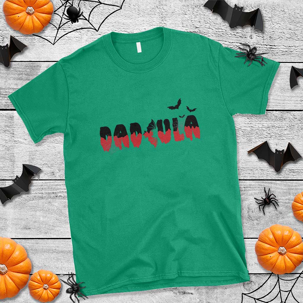 Halloween Couple Matching T Shirt Dadcula Couples Daddy Husband Vampire Bat Spider Web - Wonder Print Shop