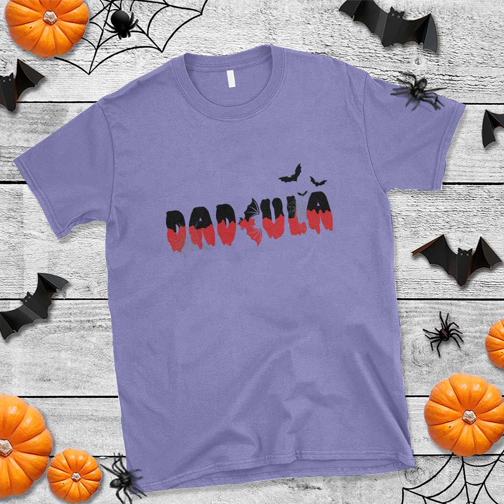 Halloween Couple Matching T Shirt Dadcula Couples Daddy Husband Vampire Bat Spider Web - Wonder Print Shop