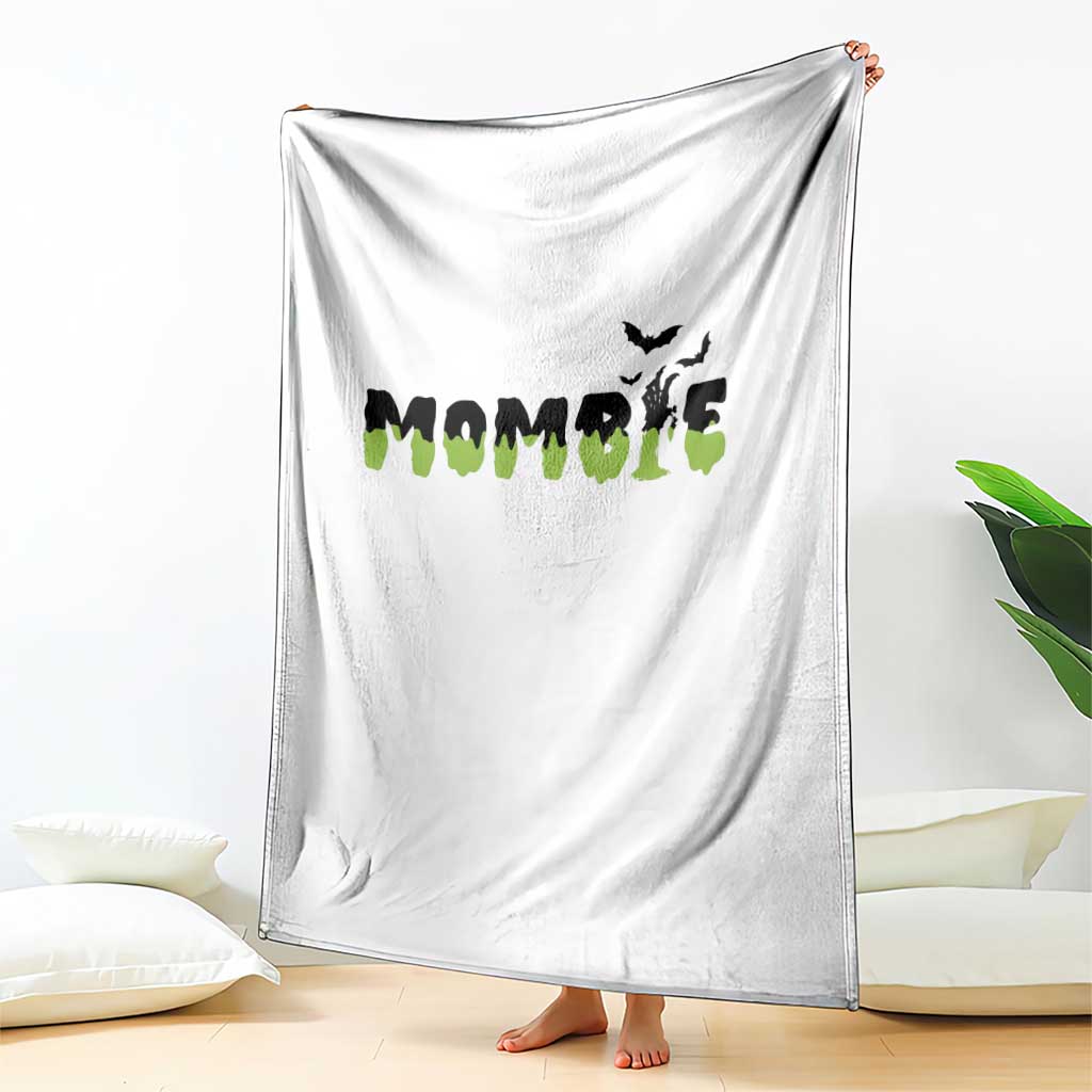 Halloween Couple Matching Throw Blanket Mombie Couples Mommy Wife Zombie Hand Bat - Wonder Print Shop