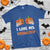 Halloween Couple Matching T Shirt I Love His Broomstick Pumpkin Skeleton Hand - Wonder Print Shop