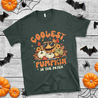 Funny Halloween T Shirt Coolest Pumpkin In The Patch Autumn Maple Leaf Flower - Wonder Print Shop