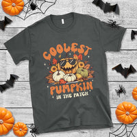 Funny Halloween T Shirt Coolest Pumpkin In The Patch Autumn Maple Leaf Flower - Wonder Print Shop