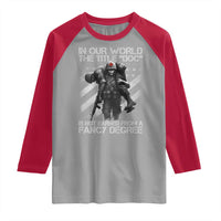 Combat Medic Raglan Shirt In Our World The Title Doc Is Not Earned Form A Fancy Degree - Wonder Print Shop