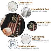 Combat Medic Veteran Throw Blanket Medical Military Vintage American Flag - Wonder Print Shop