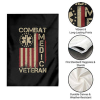 Combat Medic Veteran Garden Flag Medical Military Vintage American Flag - Wonder Print Shop