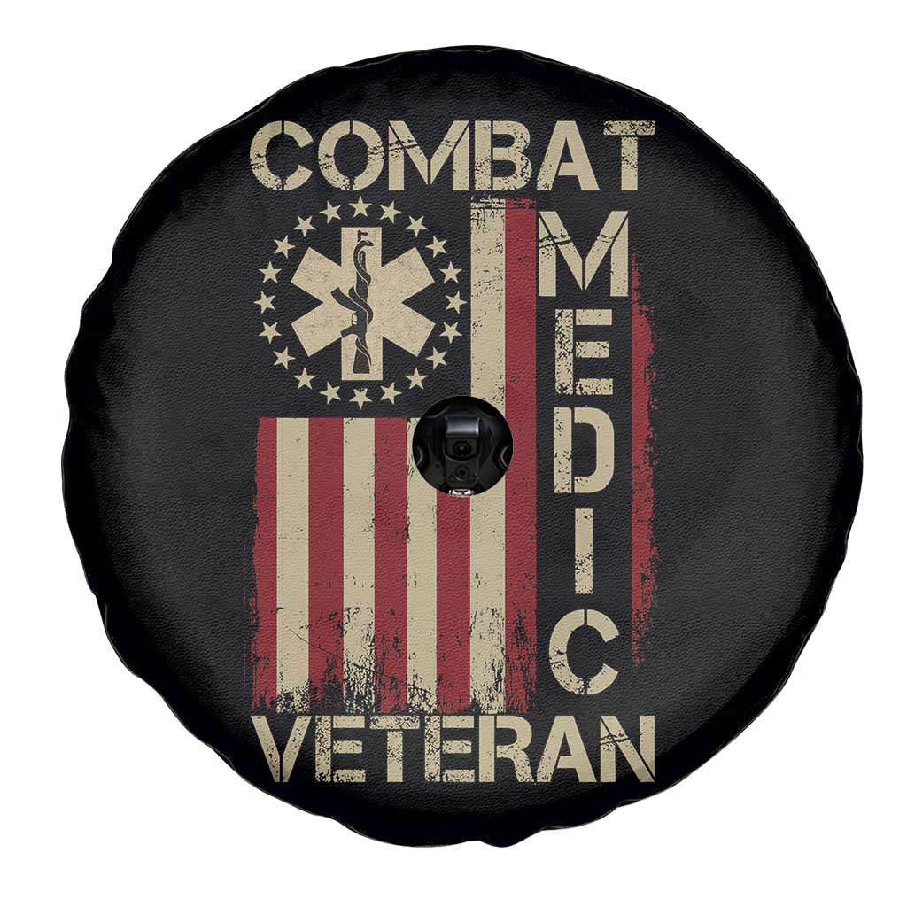 Combat Medic Veteran Spare Tire Cover Medical Military Vintage American Flag - Wonder Print Shop