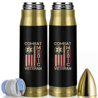 Combat Medic Veteran Bullet Tumbler Medical Military Vintage American Flag - Wonder Print Shop