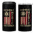 Combat Medic Veteran 4 in 1 Can Cooler Tumbler Medical Military Vintage American Flag - Wonder Print Shop