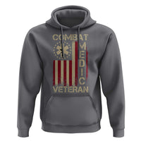 Combat Medic Veteran Hoodie Medical Military Vintage American Flag - Wonder Print Shop