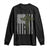 Combat Medic Soldier Long Sleeve Shirt Caduceus Vintage American Flag - Wonder Print Shop