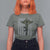 Combat Medic Soldier T Shirt For Women Caduceus Vintage American Flag - Wonder Print Shop