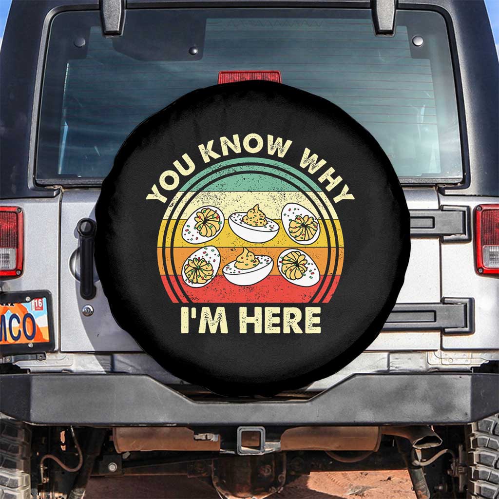 Funny Thanksgiving Deviled Eggs Spare Tire Cover You Know Why I Am Here Easter Day - Wonder Print Shop