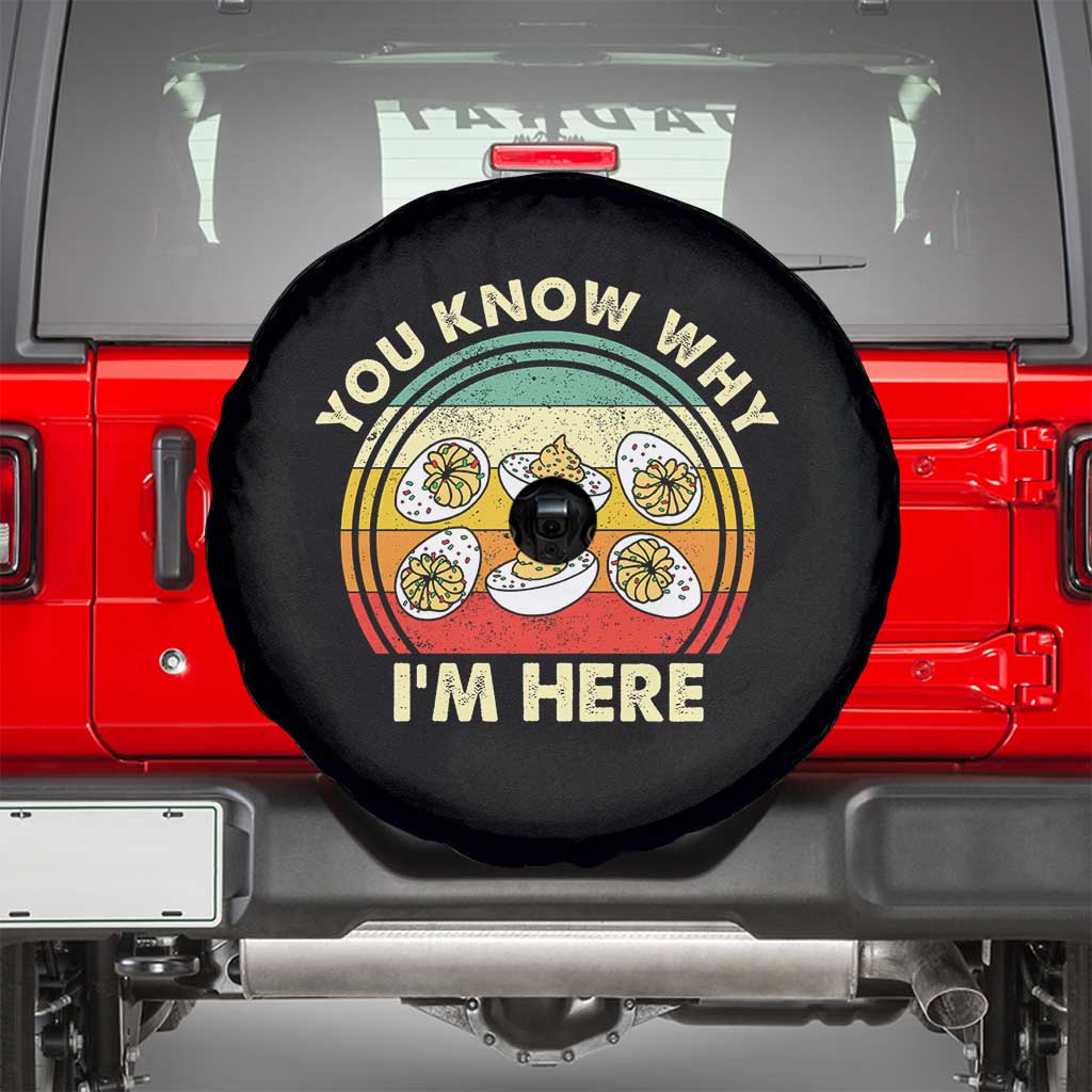Funny Thanksgiving Deviled Eggs Spare Tire Cover You Know Why I Am Here Easter Day - Wonder Print Shop