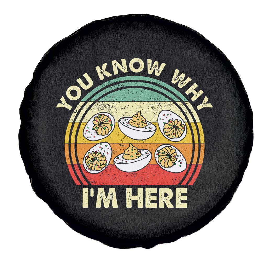 Funny Thanksgiving Deviled Eggs Spare Tire Cover You Know Why I Am Here Easter Day - Wonder Print Shop