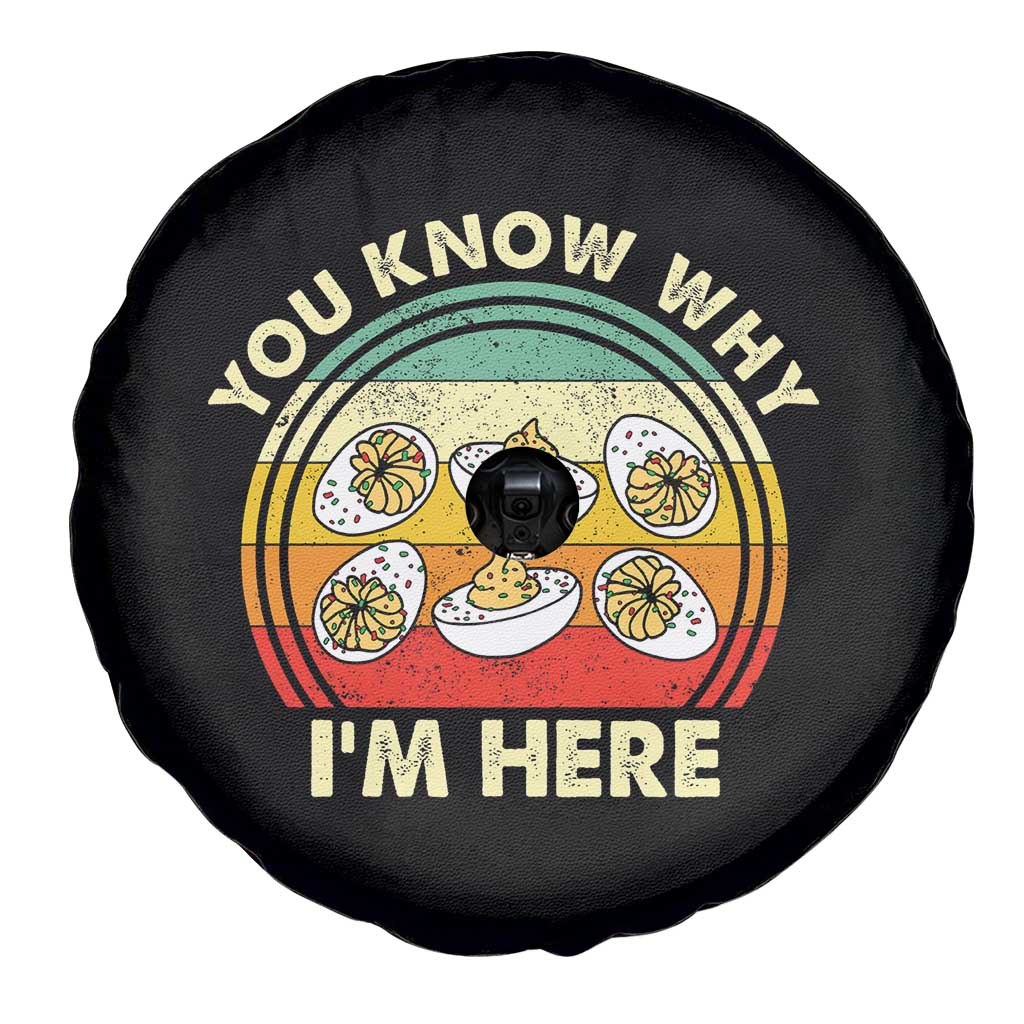 Funny Thanksgiving Deviled Eggs Spare Tire Cover You Know Why I Am Here Easter Day - Wonder Print Shop