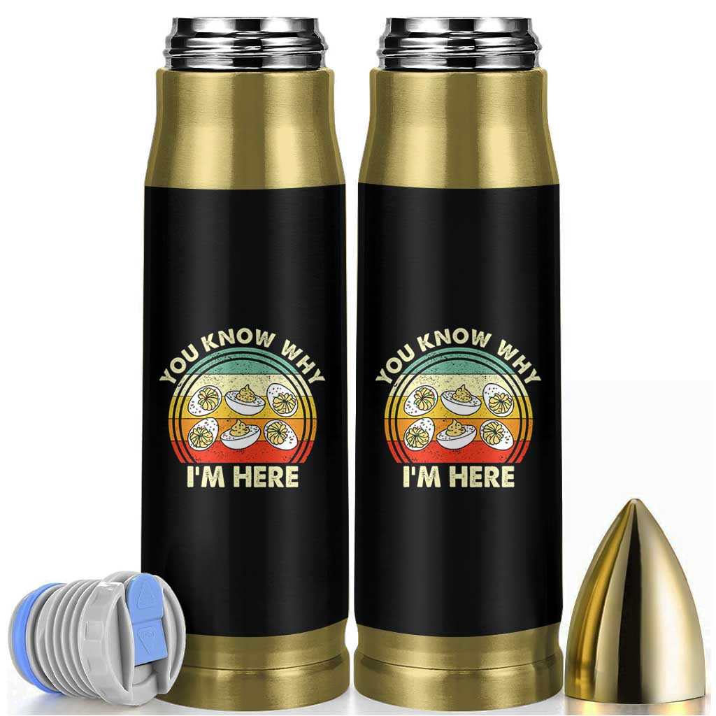 Funny Thanksgiving Deviled Eggs Bullet Tumbler You Know Why I Am Here Easter Day - Wonder Print Shop