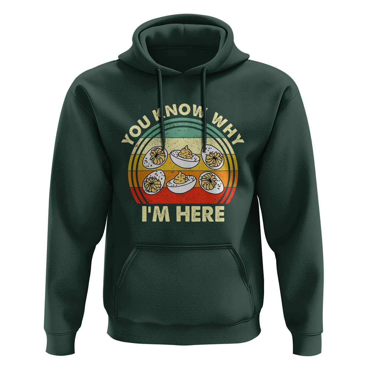 Funny Thanksgiving Deviled Eggs Hoodie You Know Why I Am Here Easter Day - Wonder Print Shop