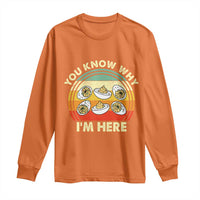 Funny Thanksgiving Deviled Eggs Long Sleeve Shirt You Know Why I Am Here Easter Day - Wonder Print Shop