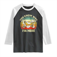 Funny Thanksgiving Deviled Eggs Raglan Shirt You Know Why I Am Here Easter Day - Wonder Print Shop