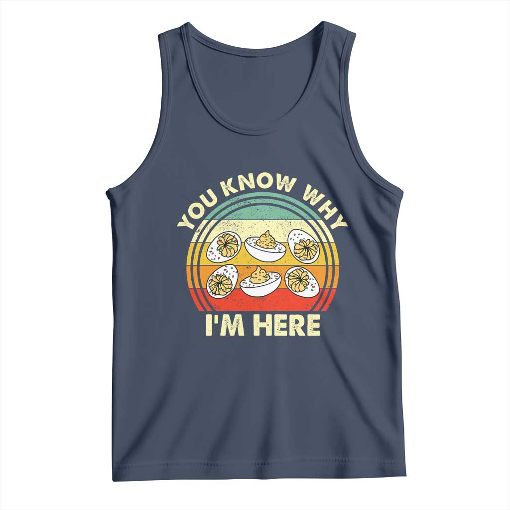 Funny Thanksgiving Deviled Eggs Tank Top You Know Why I Am Here Easter Day - Wonder Print Shop